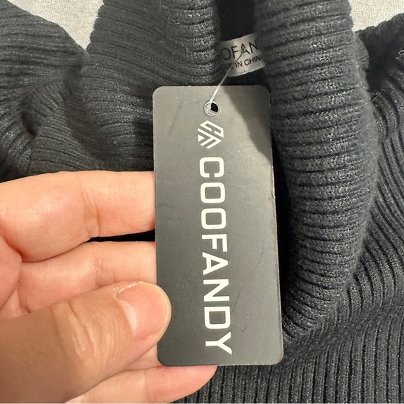 NWT Coofandy black turtleneck sweater, size S, ribbed, stretchy, classic - Picture 10 of 11